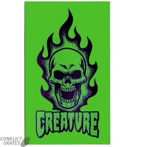 creature "bonehead" skateboard snowboard sticker 17cm x 10cm