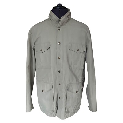 Fjällräven Jacke RAVEN JACKET hellgrün Baumwollmischung leichte Kapuze Herren 54