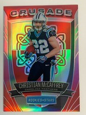 2017 Rookies & Stars CRUSADE Christian McCaffrey RC Panthers #18 RED Prizm 91/99