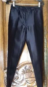 Pantalones de seda negros Alessandro Dell'Acqua talla 42 abrigo a juego listado por separado Foto 2 de 4