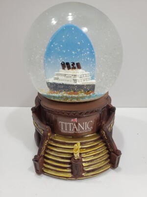 Large Titanic Grand Staircase Snow Globe in Original Box   