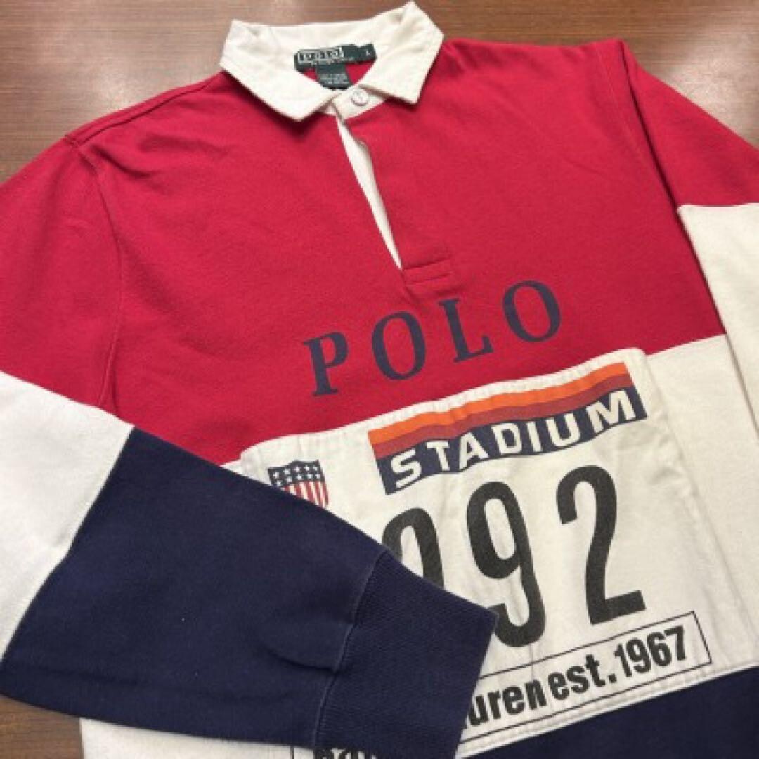 Vintage Polo Ralph Lauren Winter Stadium 1992 Rugby Shirt 
