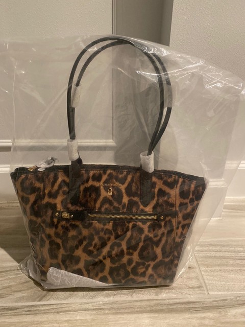 kelsey medium leopard nylon tote
