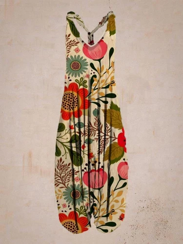 Women's Vintage Sleeveless Jumpsuit Wide Leg Jumpsuit One Piece Harem Pants *//1 - Bild 30 von 44