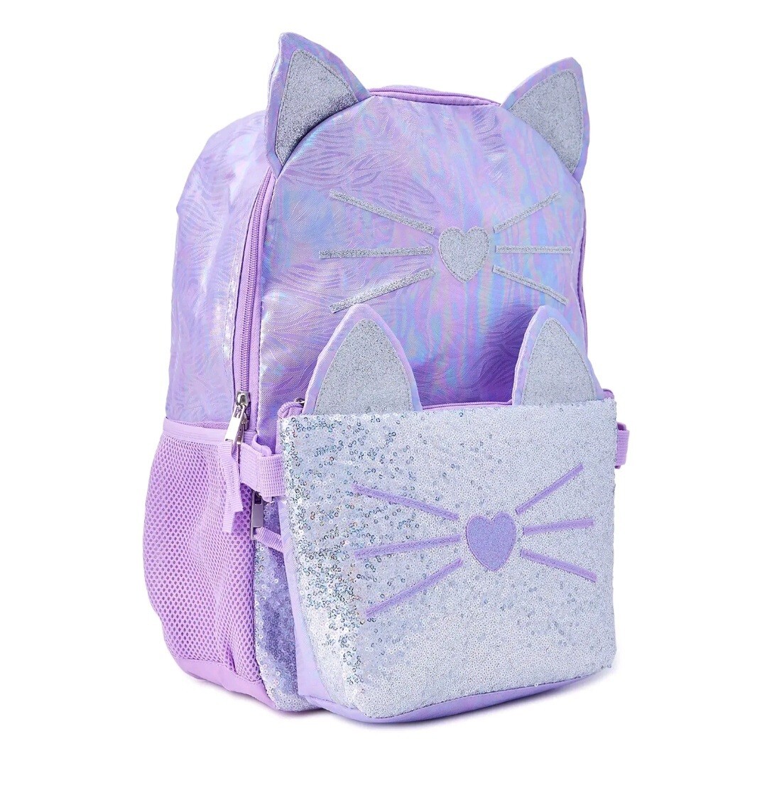 ☆NOIAGO☆ Two Way Comfort Backpack Purple Wonder Nation Girls 17