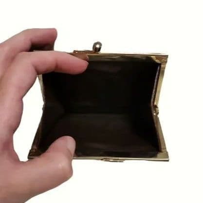 Valentino Brown Geometric Pattern Shell Coin Case… - image 3