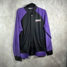 Metro By T-Mobile Bomber Jacket Mens Medium Black Employee Uniform Workwear