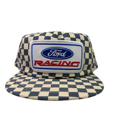 FORD racing patch x WeldMFG Checkerboard Hat Vintage hot rod racing mustang mach