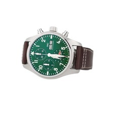 IWC Pilot’s Watch Chronograph 41 Stainless Steel Green Dial 41mm IW388103 3