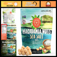 Dry Roasted Macadamia Nuts with Sea Salt - 24 Oz, Gluten-Free, Non-GMO, Crunchy