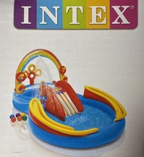 Intex Rainbow Ring Play Centre 🌈 Inflatable Kids Water Pool with Slide & Games