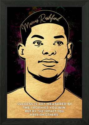 Marcus Rashford England Na gerahmtes Wandbild Poster Leinwanddruck Bild