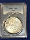 1921 Morgan Silver Dollar MS65 PCGS Blue Label With RFID Security