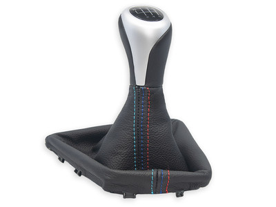 SCHALTKNAUF FUR BMW F20 F21 SCHALTMANSCHETTE ECHTELEDER NAHT M-Power + RAHMEN