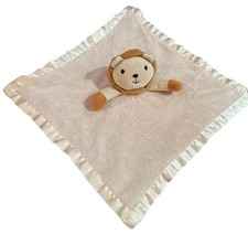 Lovey Plush Pro Goleem Lion Security Blanket 16" Satin Trim Baby Tan Light Brown