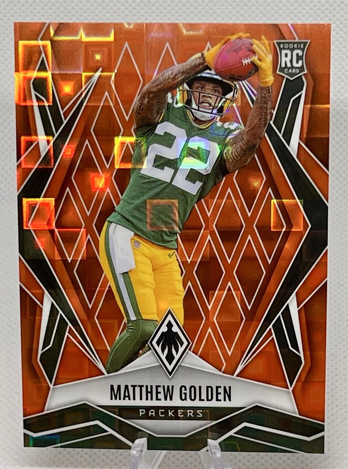 MATTHEW GOLDEN RC /189 SP 2025 Panini Phoenix ORANGE PANDORA #174 Rookie Packers