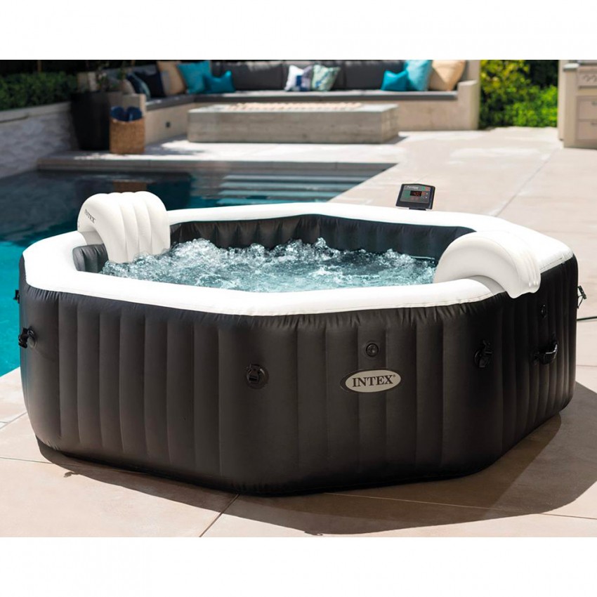 Hidromasaje hinchable SPA Intex 28458 201x71 Jet y Bubble Deluxe