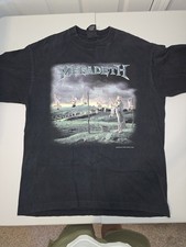 Vintage 1995 Megadeth Youthanasia T Shirt XL Giant Tee Jays 90s Heavy Metal Band