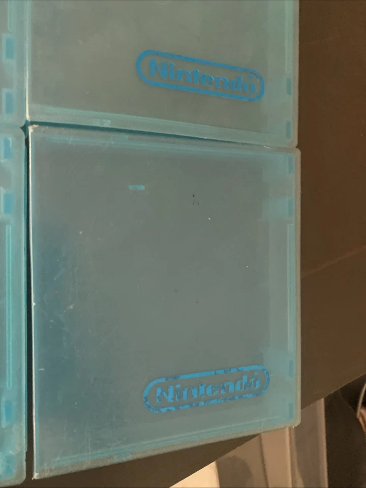 Lote de 4 fundas de plástico rígidas vintage OEM NES Nintendo - azules Foto 3 de 3