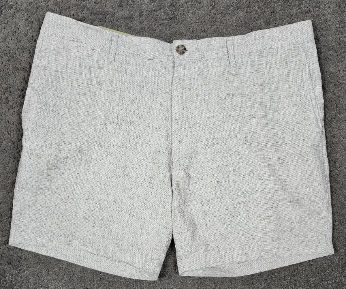 Short Goodfellow Linden lin gris blanc taille 30 10 entrejambe