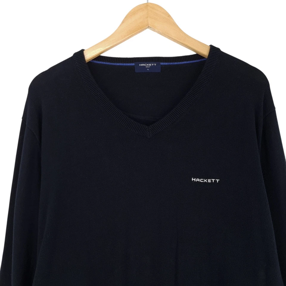 Jersey Hackett Para Hombre Negro De Algodón Golf Mb3 Talla XL - Imagen 2 de 4