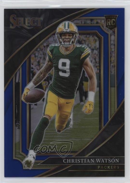 2022 Panini Select Suite Level Blue Prizm 2/99 Christian Watson #330 0j7s