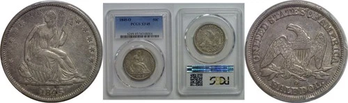 1845-O Seated Liberty Half Dollar   PCGS XF-45