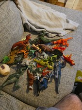 Lot of 35 Dinosaur Toy Figures Variety Sizes Plastic