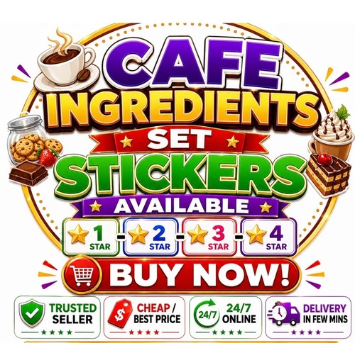 CAFE INGREDIENT SET🔥Monopoly Stickers Go -FAST🔥