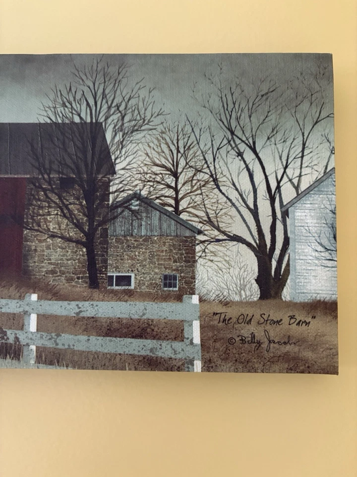 Billy Jacobs “The Old Stone Barn” Canvas Print. Barn Hanging Picture. 6”x10” - Image 3 of 4