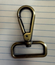 Lot of 100: 1.5" Antique Brass Lever Swivel Snap Hook