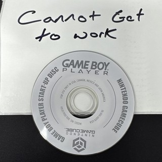 Nintendo GameCube Gameboy Player Start Up DISC ONLY READ CANNOT GET TO WORK!