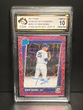Tarik Skubal Rated Rookie Pick Velocity Auto /75 2021 Donruss Optic GRADED 10!