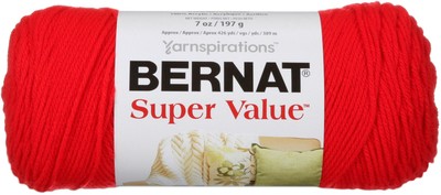 Bernat Super Value Solid Yarn - True Red - 164053-53707