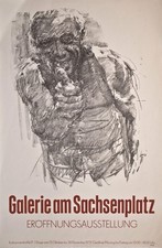 Bernhard Heisig Porträt Brigadier Leipziger Schule Original Lithografie 1972