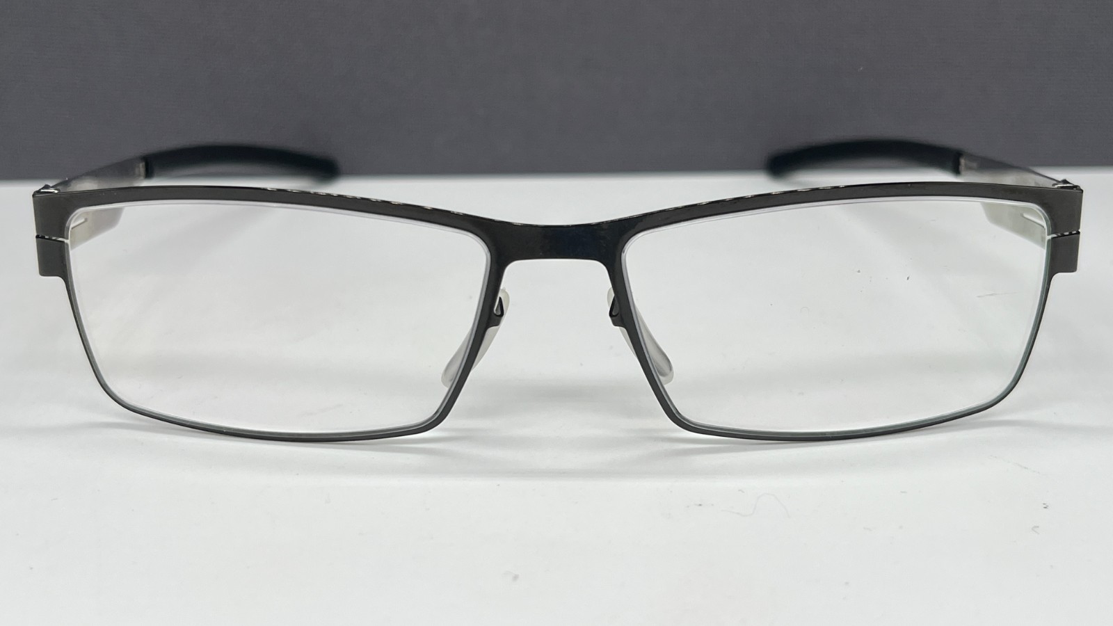 ic Berlin Gafas Hombre Mujer Gris Gun Metal Peter C Cuadrado NP499€ XL Grande Brillante