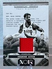 Deandre Ayton 2024-25 Panini Noir_Game-worn Jersey /99_Portland
