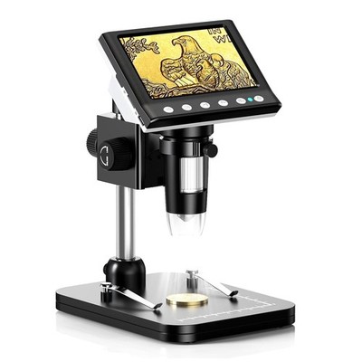 Hayve 4.3'' IPS Coin Microscope, 1000X 4.3 Inch (32GB TF Card), Black 