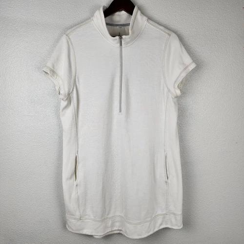 OFF WHITE Abito Tommy Bahama Tobago Bay mezza zip colletto costina maglia tempo libero bianco sporco XL