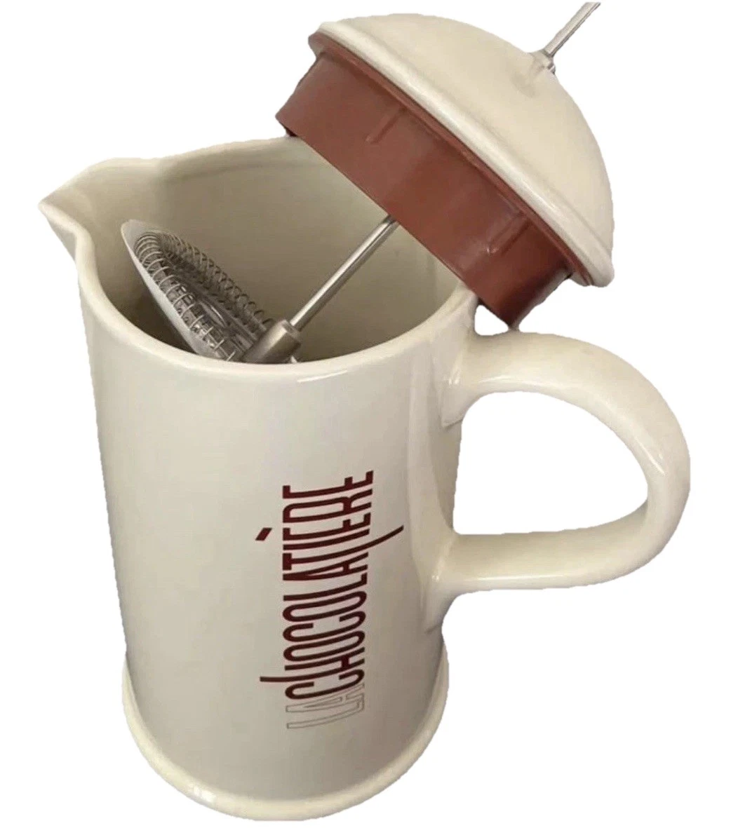 French Press Hot Chocolate Maker Ceramic Frother Pot La Chocolatiere 34oz
Opens in a new window or t