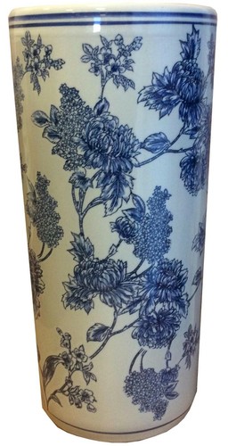 Blue and White Floral Display Ceramic Umbrella /Walking Stick Stand MIN816 - Picture 5 of 5