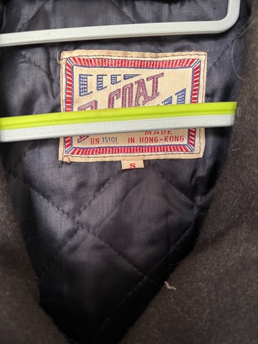 Vintage P Mantel Herren S schwarz Marine WW2 Wolle Militär - Bild 3 von 4