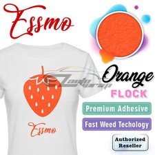Orange Flock Heat Transfer Vinyl HTV T-Shirt 20" Roll Iron On Heat Press DF18