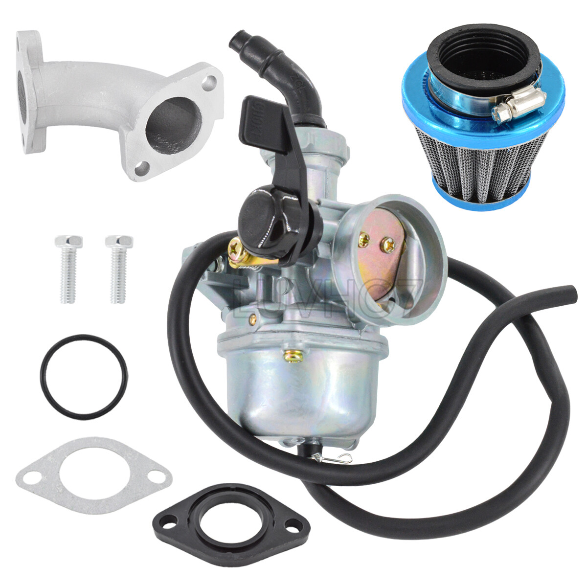 PZ22 22mm Carburetor & Intake Pipe For 110cc 125cc ATV Go Kart Coolsports AIM-EX