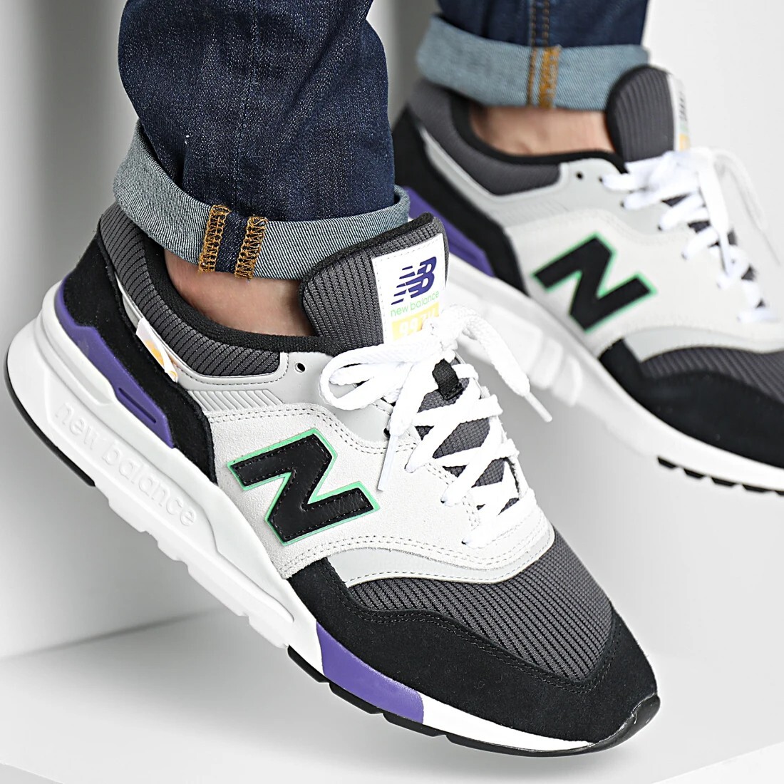 NewBalance M999 CSN USA製 28cm New Balance CM997HSO Grey Black/Purple Suede Lace Up Men's