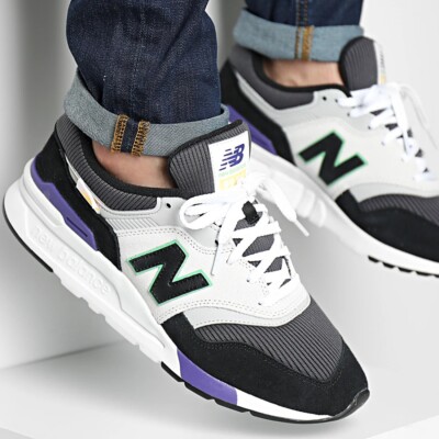 New Balance CM997HSO Grey Black/Purple Suede Lace Up Men's