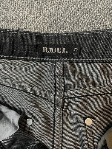Rebel Jeans Girls Youth 10 Black with Metallic Undertones NWT - Picture 8 of 11
