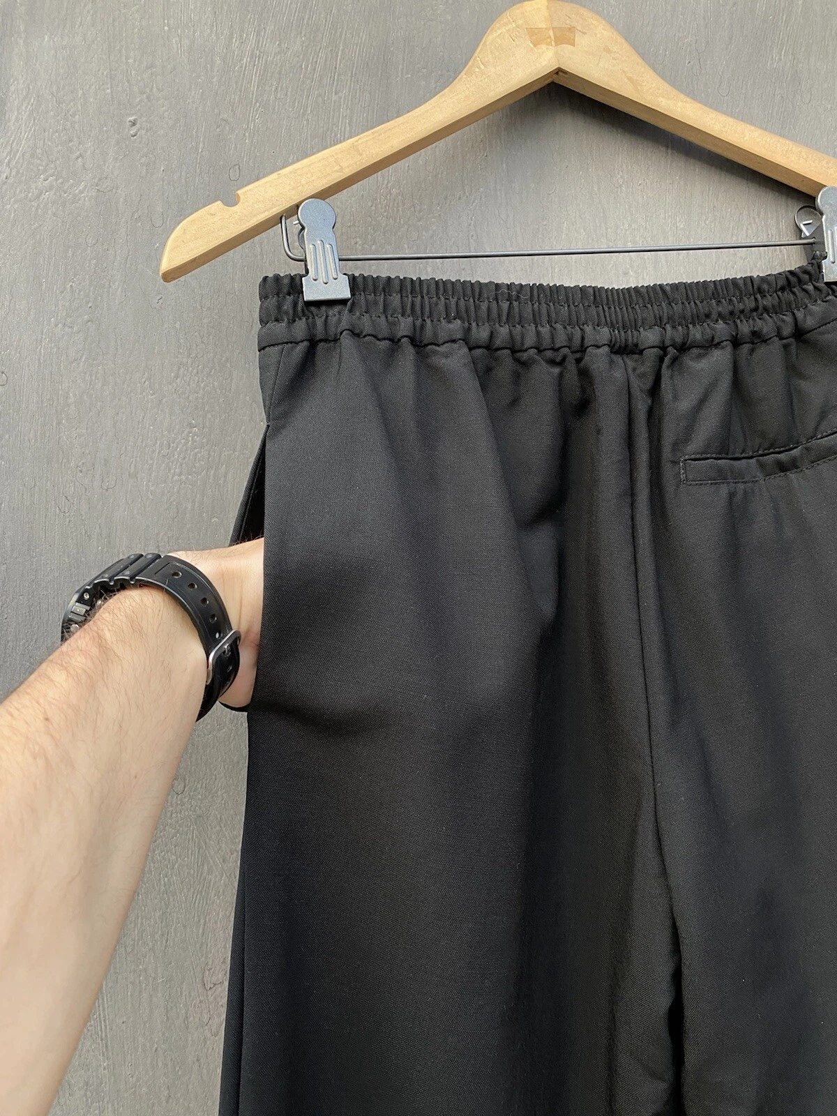 Pantaloni neri in lana gamba larga Acne Studios taglia 36