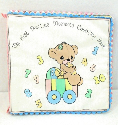 My First Precious Moments Counting Book Quilted Soft Padded Fabric Ricrac 10x10" - Picture 1 of 4