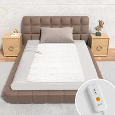 Heated Mattress Pad Mini Twin Size - Single Control Electric Mattress Pad wit...